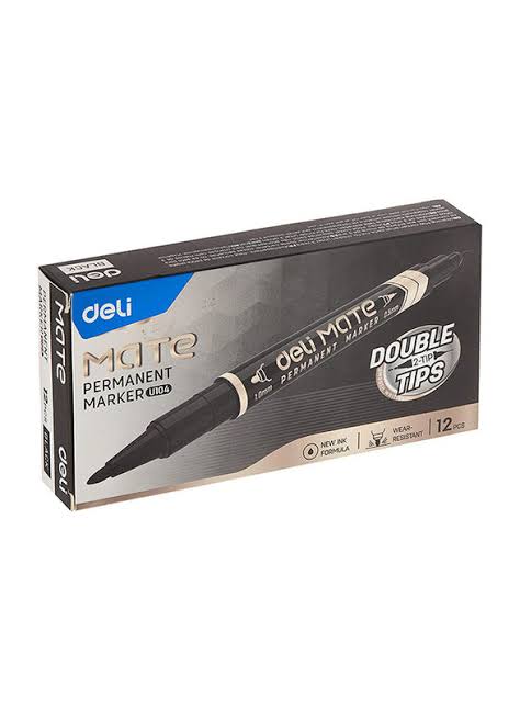 Deli Mate Dual Permanent Marker U104 - Box of 12
