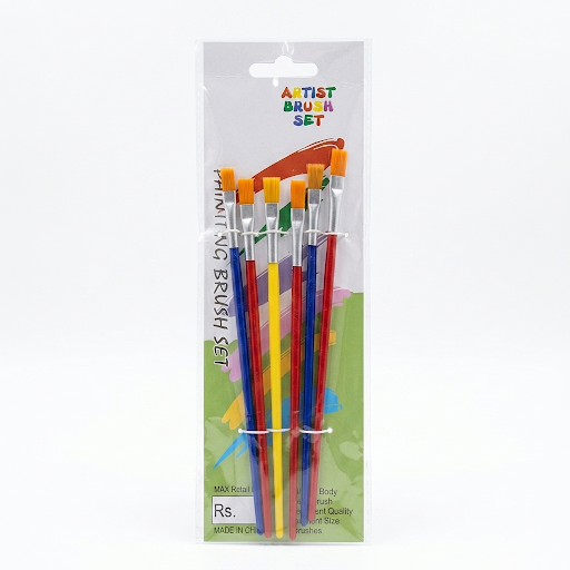 Artist Brush Set (6-Piece Flat Brushes)