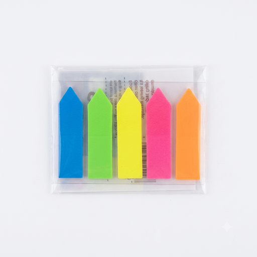 Neon Arrow Index Tabs - 5 Colors