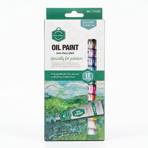 Keep Smiling Oil Paint Set (12 Colors, 12ml)