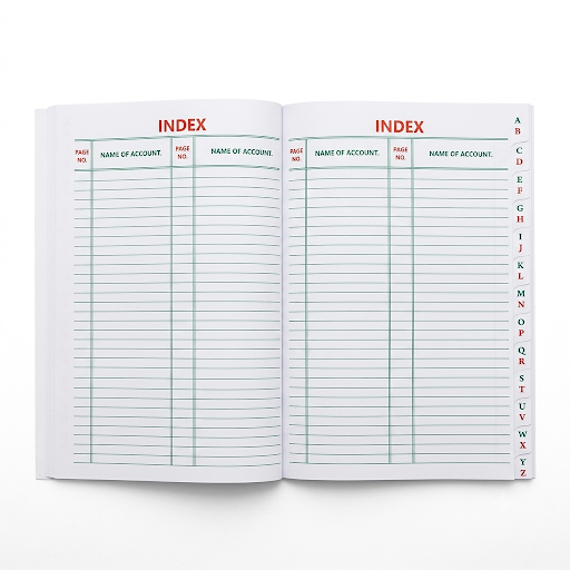 Account Ledger register with A-Z Index