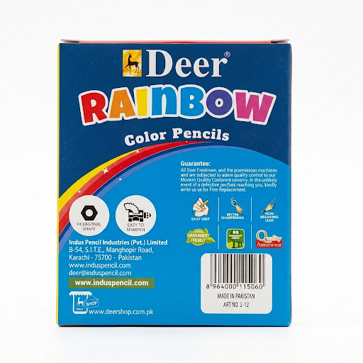 Deer Rainbow colo pencil 12 color set