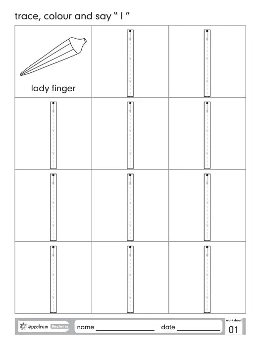 English language Worksheets Beginner page 1