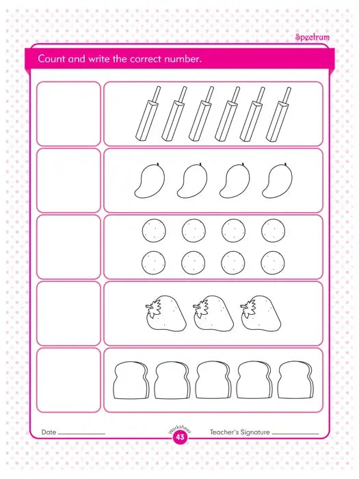 First Step Math Worksheet page 4
