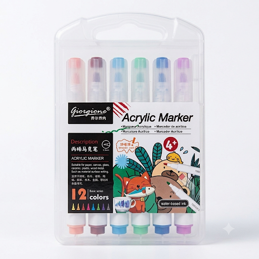Giorgione Acrylic Marker – 12 Basic Colors