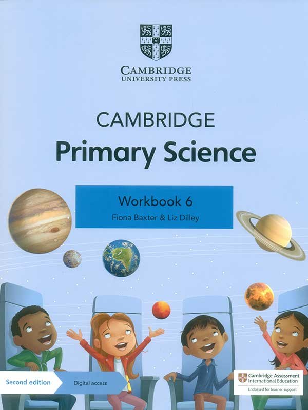 Cambridge Primary Science Workbook 6 cover with digital access