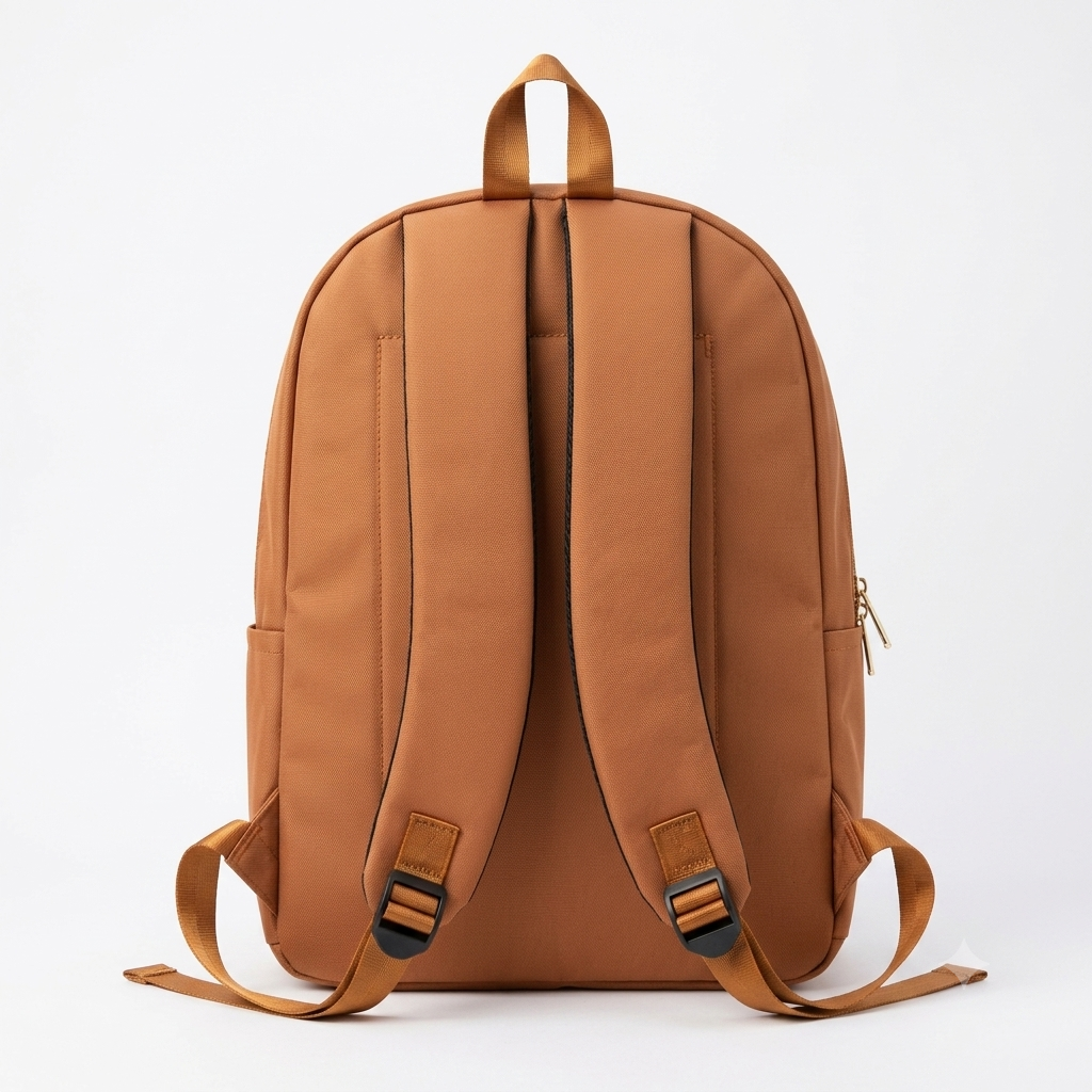 Plain Minimalist Backpack – Camel Brown