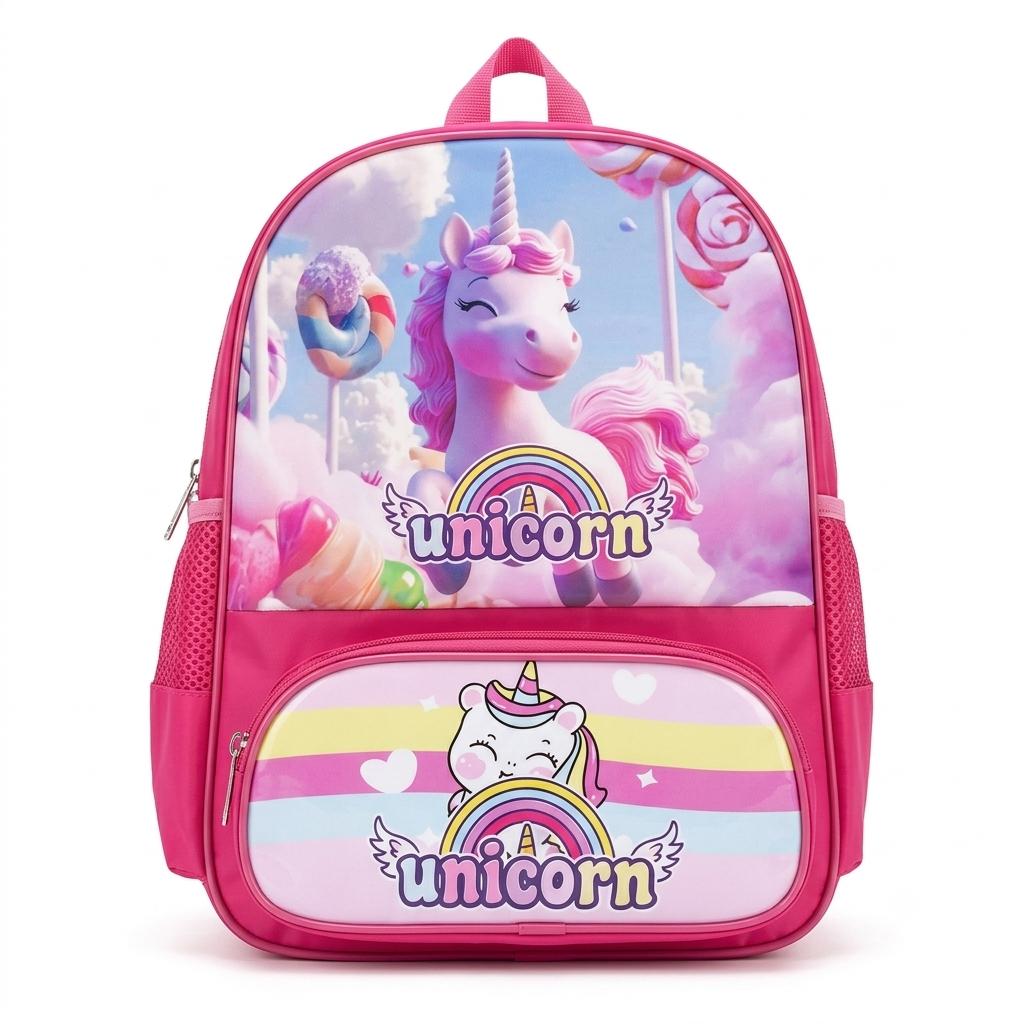 Kids Cartoon Print School Backpack – 3 Design Options (Mixed Series)