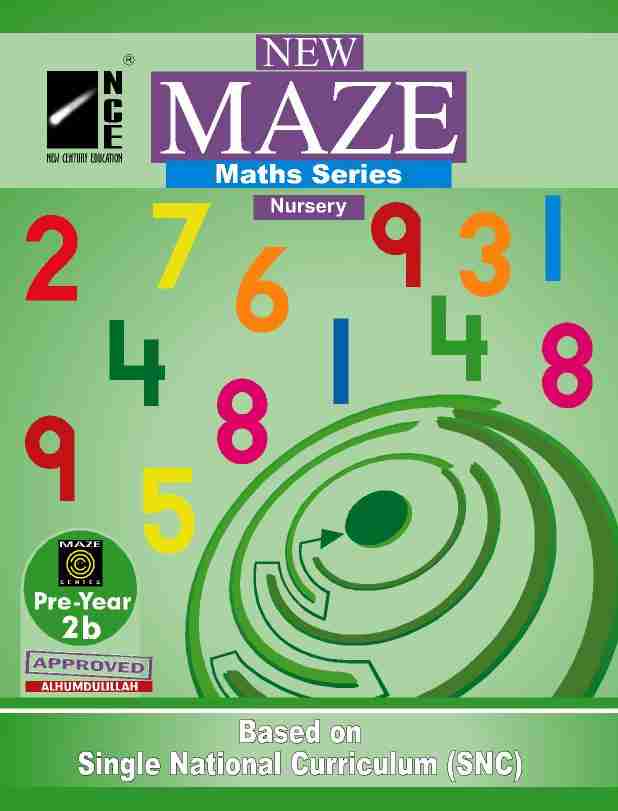 2b Maze Workbook Series Maths - Nursery