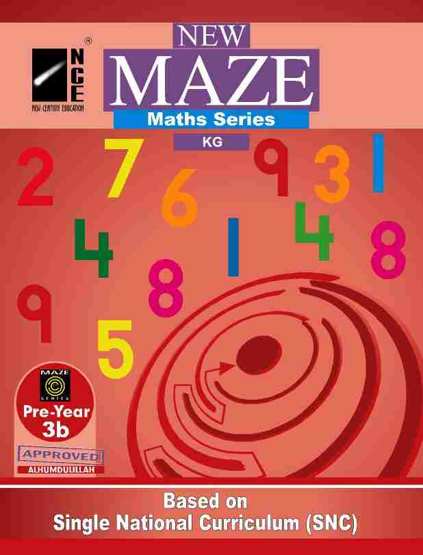3b Maze Workbook Series Maths - Kindergarten