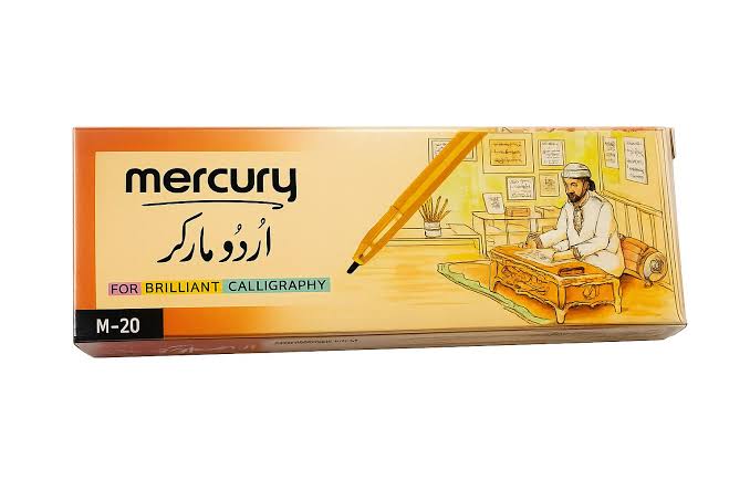 Mercury Urdu Marker M-20 Calligraphy cut marker - Box of 10