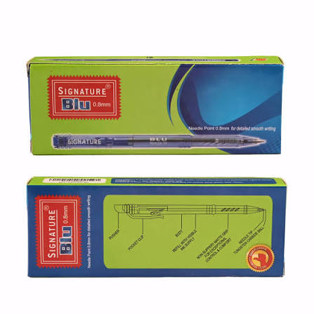 Signature Blue Needle Tip Pen Box of 10