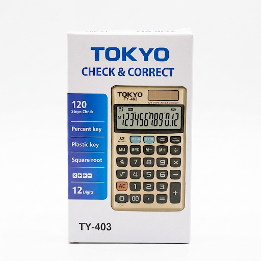Tokyo TY-403 12 Digit Check & Correct Calculator