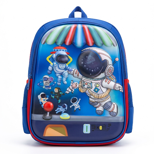 3D Digital Print Kids Backpack – Character Design
