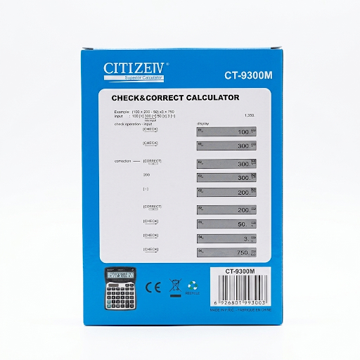 Citizen CT-9300M 12 Digit Check & Correct Calculator