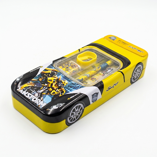 Car Shaped Tin Pencil Box Set