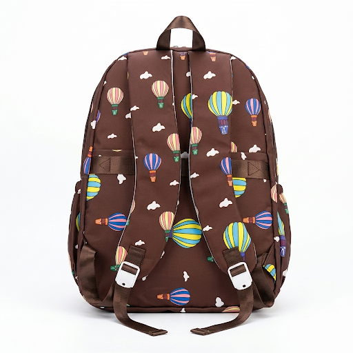 BSXIONG Hot Air Balloon Print Backpack