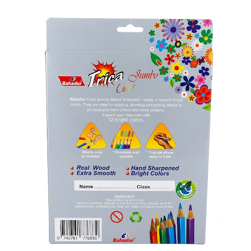 Jumbo Color Pencils - 12 Colors