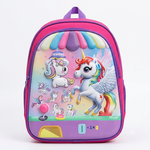 3D Digital Print Kids Backpack – Character Design