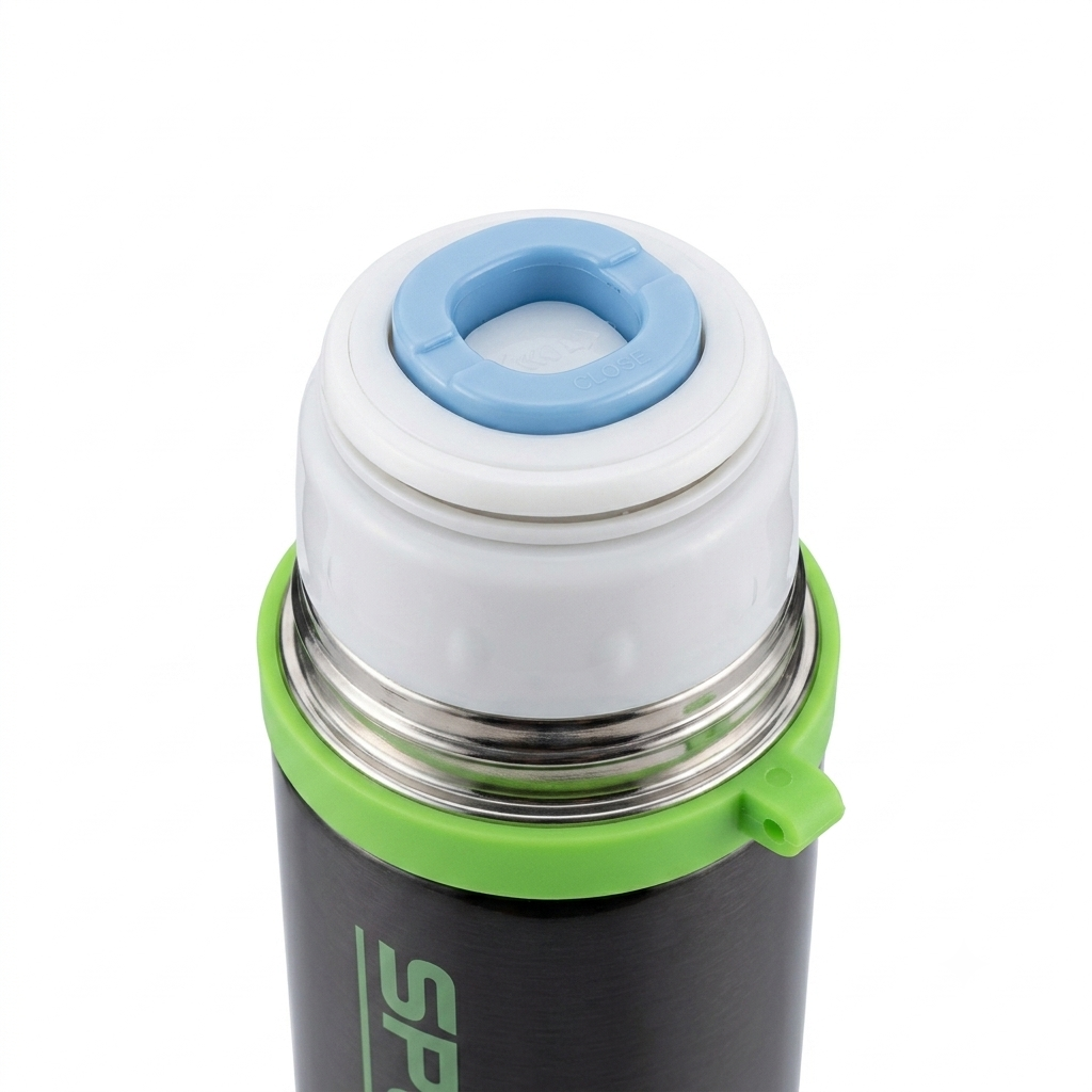Sports Stainless Steel Vacuum Bottle with Accent Ring