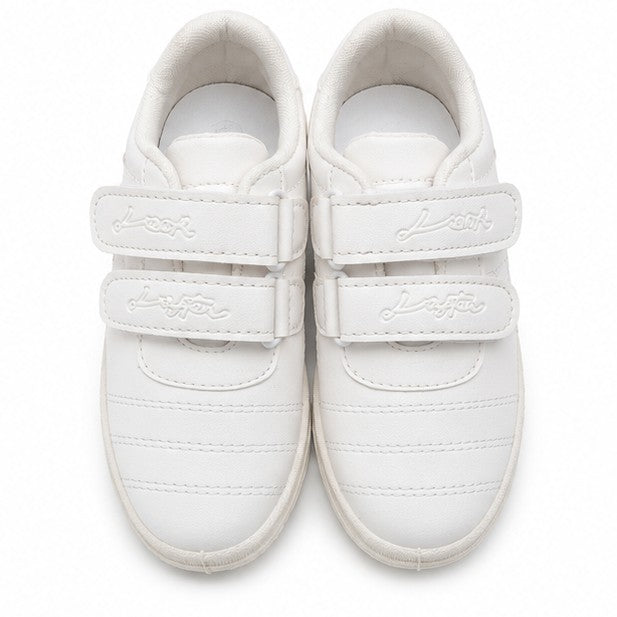 Look White School Shoes top view