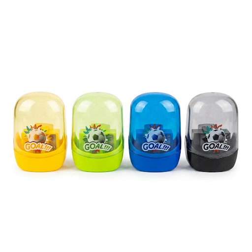 GOAL Football Print Double Hole Sharpener with Dome Cover