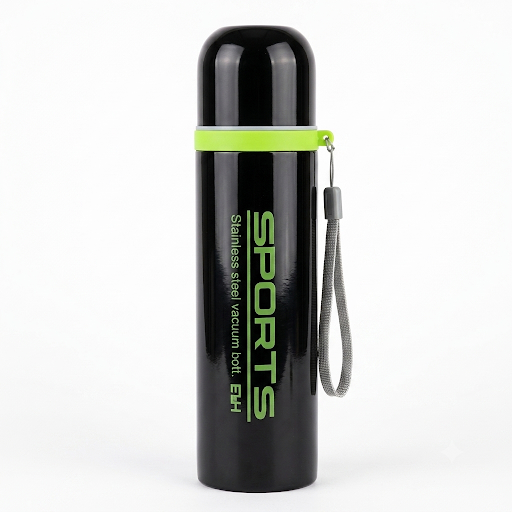 Sports Stainless Steel Vacuum Bottle with Accent Ring