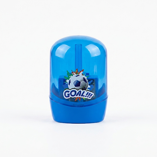 GOAL Football Print Double Hole Sharpener with Dome Cover
