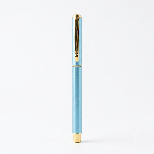 Elegant Metal ink Pen with Gold Cap