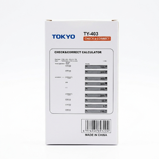 Tokyo TY-403 12 Digit Check & Correct Calculator