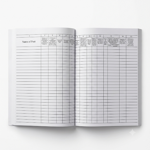 Service Book - Government Employee Service Record Register