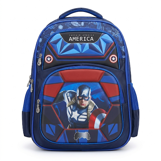 Kids Cartoon Print School Backpack – 2 Design Options (Red Series)