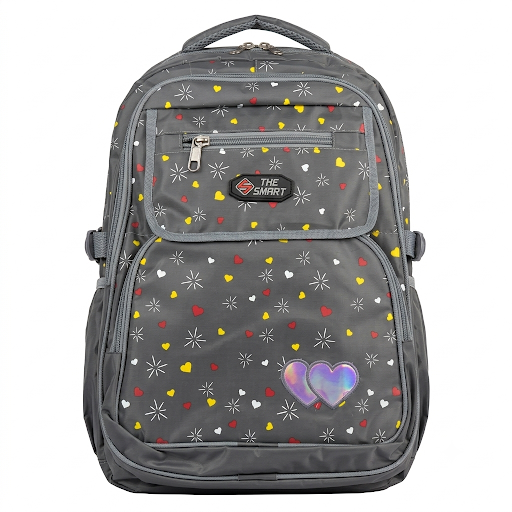 The Smart Backpack – Navy Heart & Star Print