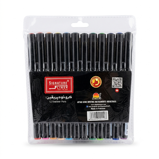12 Brilliant Colours Fineliner Pens