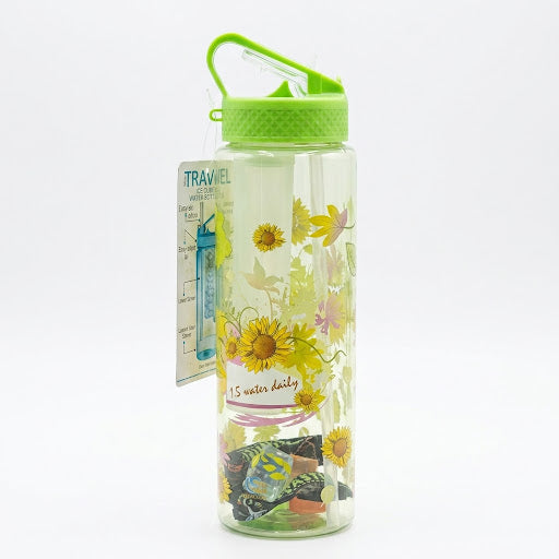 Insulated Water Bottle with Built-in Straw