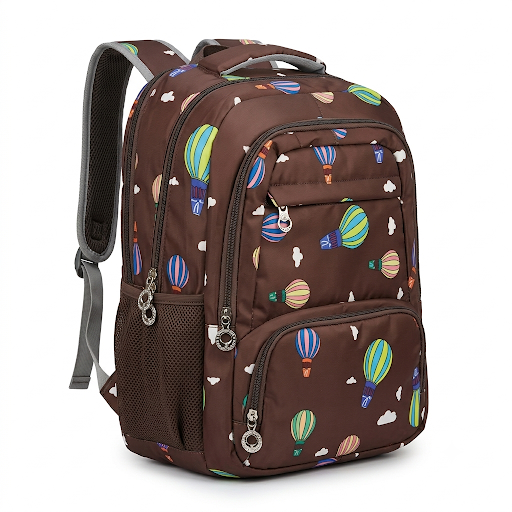 BSXIONG Hot Air Balloon Print Backpack