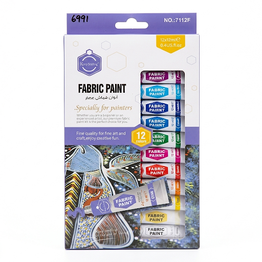 Keep Smiling Fabric Paint Set (12 Colors, 12ml)