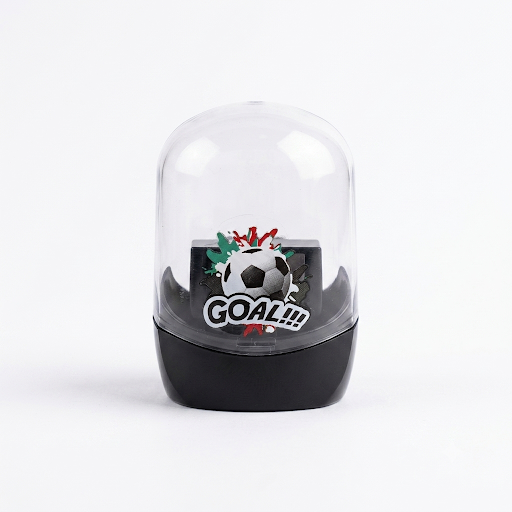GOAL Football Print Double Hole Sharpener with Dome Cover