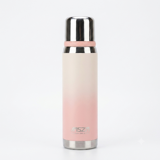 Insulated Stainless Steel Vacuum Flask Water Bottle with Cup Lid