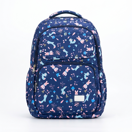 BSXIONG Fashion Bunny & Fox Print Backpack
