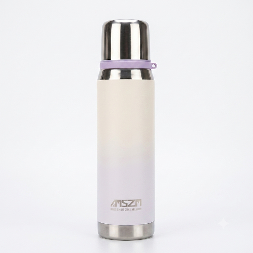 Insulated Stainless Steel Vacuum Flask Water Bottle with Cup Lid