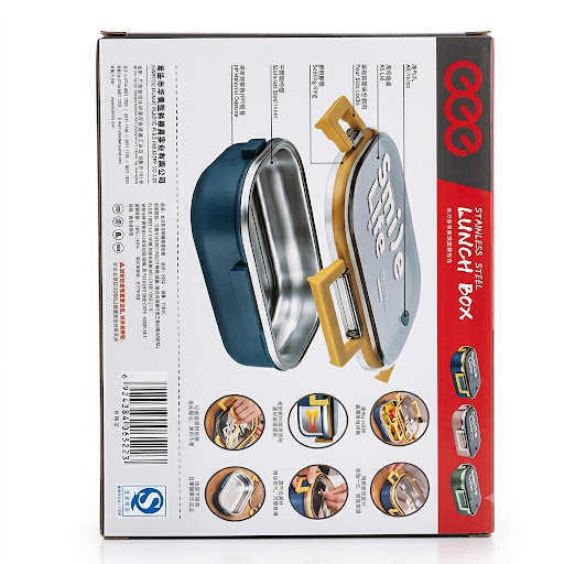 Smile Life Stainless Steel Lunch Box – 710ml