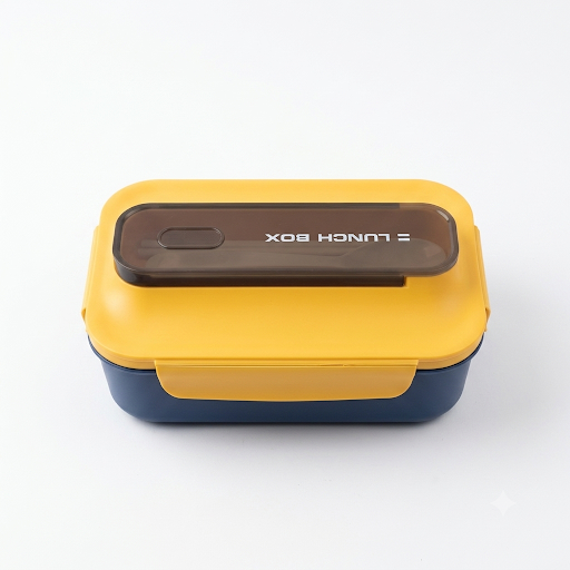 Lunch Box with Built-in Spoon Compartment – Matte Finish