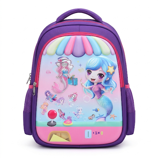 3D Digital Print Kids Backpack – Character Design