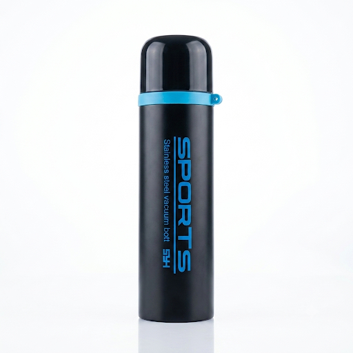 Sports Stainless Steel Vacuum Bottle with Accent Ring