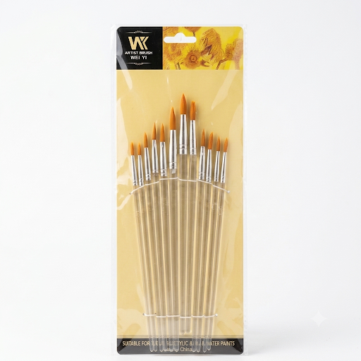 WK Artist Brush Set (Wei Yi) – 12 Pcs Round Brushes