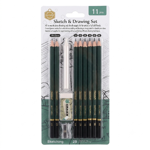 Keep Smiling Sketch & Drawing Set – 11 Pcs