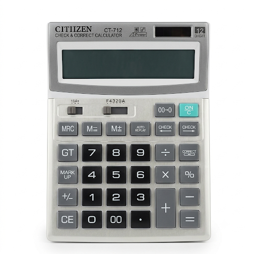 Cjtjjzen CT-712 Check &amp; Correct Calculator - 12 Digit