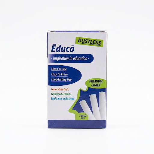 Educo Dustless Premium Chalk (10x10 Pcs)