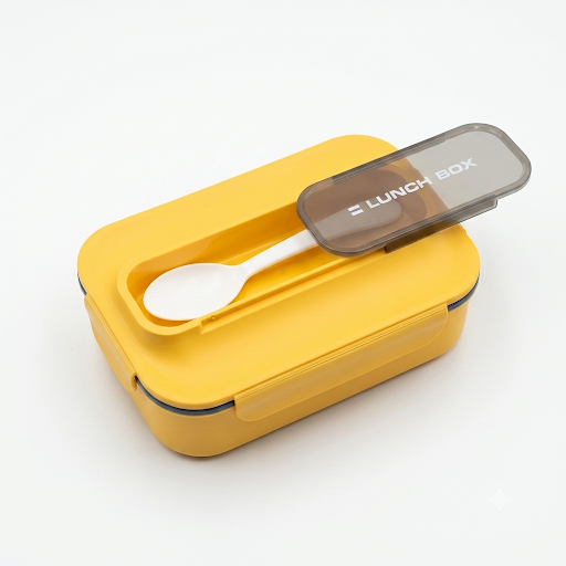 Lunch Box with Built-in Spoon Compartment – Matte Finish